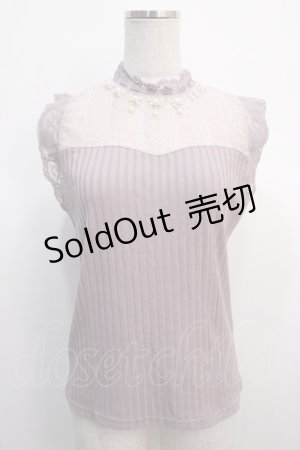 画像: axes femme / パール付きタンクトップ  ピンク Y-25-04-21-013-AX-TO-SZ-ZY