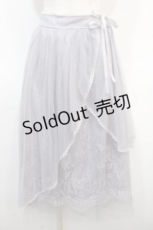 画像: axes femme POETIQUE / レース×チュールイレヘムスカート M サックス Y-25-04-21-111-AX-SK-SZ-ZY