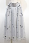 画像1: axes femme POETIQUE / メッセージ刺繍チュールスカート M サックス Y-25-04-21-112-AX-SK-SZ-ZY (1)
