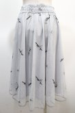 画像2: axes femme POETIQUE / メッセージ刺繍チュールスカート M サックス Y-25-04-21-112-AX-SK-SZ-ZY (2)