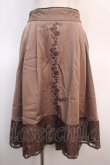 画像1: axes femme / 薔薇刺繍バイカラースカート F ブラウン Y-25-04-21-126-AX-SK-SZ-ZY (1)