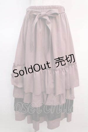 画像: axes femme / レース使いティアードスカート  ピンク Y-25-04-21-127-AX-SK-SZ-ZI