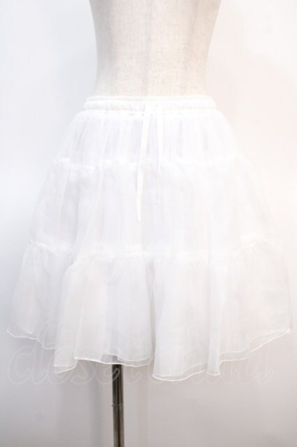 画像1: axes femme kawaii / ボリュームオーガンジーパニエ  白 Y-25-04-21-128-AX-SK-SZ-ZY (1)