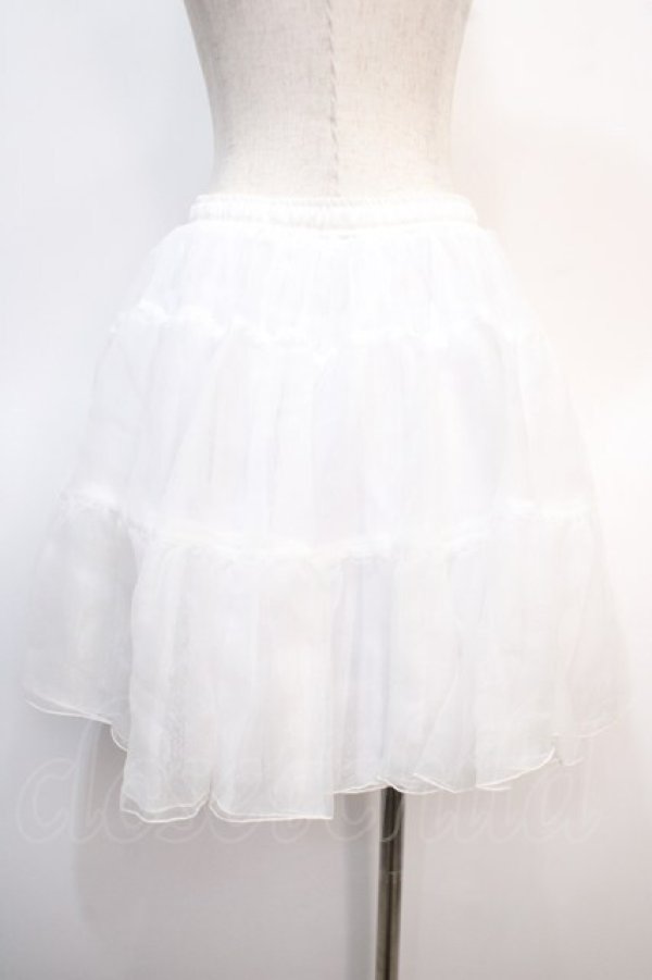 画像2: axes femme kawaii / ボリュームオーガンジーパニエ  白 Y-25-04-21-128-AX-SK-SZ-ZY (2)