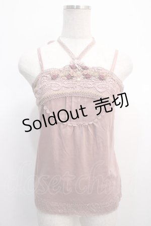 画像: axes femme / ガーデンホルターキャミソール  ピンク Y-25-04-21-002-AX-TO-SZ-ZY