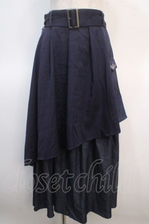 画像: axes femme / アシメティアードロングスカート F インディゴ Y-25-04-21-140-AX-SK-SZ-ZY