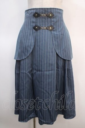 画像: axes femme POETIQUE / コルセット風デザインスカート M ブルー Y-25-04-21-142-AX-SK-SZ-ZY