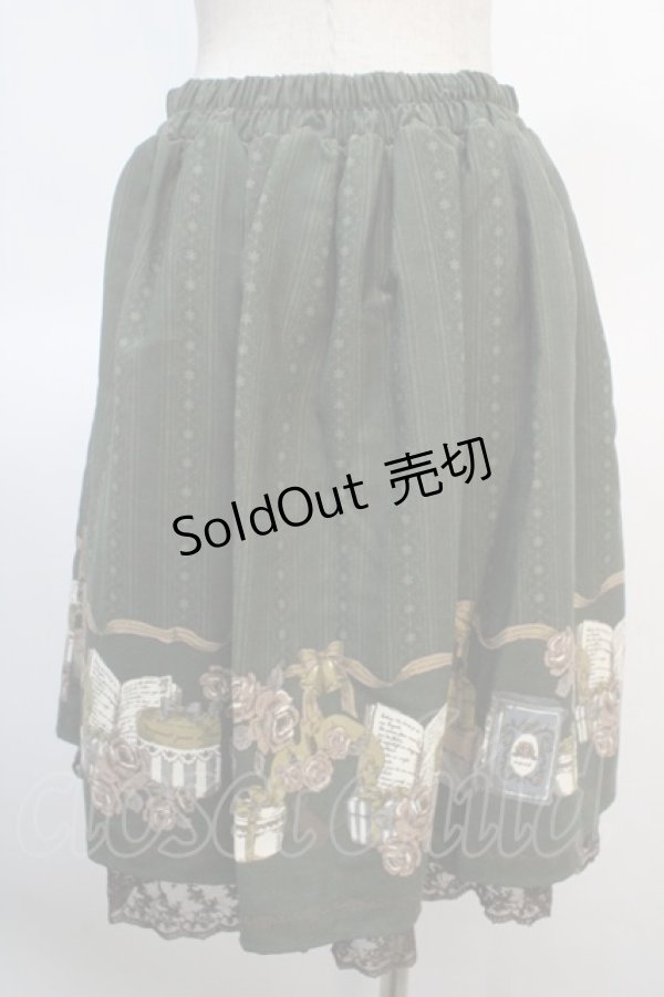 画像2: axes femme / プレゼントBOX柄ミドルスカート M グリーン Y-25-04-21-147-AX-SK-SZ-ZY (2)
