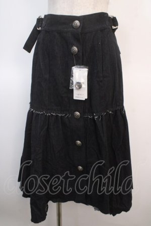 画像: axes femme NOSTALGIE / イレヘムデザインデニムスカート F 黒 Y-25-04-21-157-AX-SK-SZ-ZY