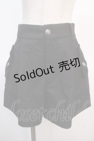 画像: axes femme POETIQUE / タックデザインショートパンツ M 黒 Y-25-04-21-158-AX-PA-SZ-ZY