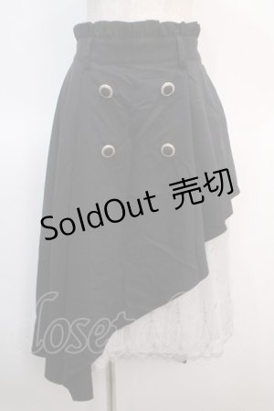 画像: axes femme POETIQUE / レースアシメトレンチスカート  黒 Y-25-04-21-159-AX-SK-SZ-ZY