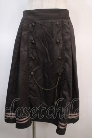 画像: axes femme / 連ボタンフィッシュテールスカート F 茶 Y-25-04-21-160-AX-SK-SZ-ZY