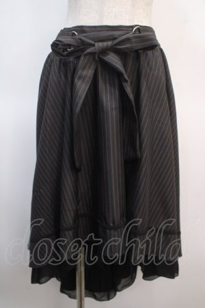 画像: axes femme / ベルト付フィッシュテールスカート M 黒 Y-25-04-21-168-AX-SK-SZ-ZY