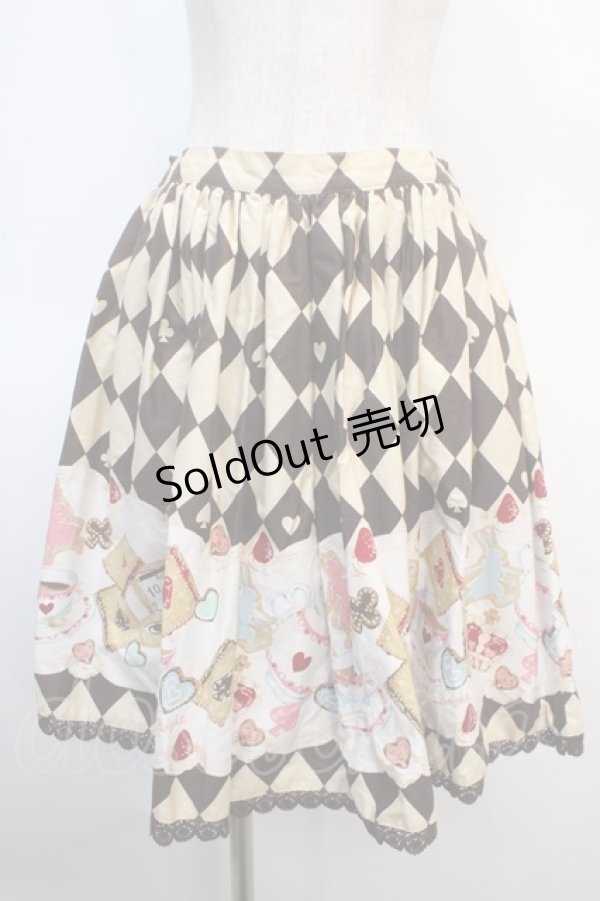 画像1: BABY,THE STARS SHINE BRIGHT / ALICE'S Marchin' Cookie Flavourクリーミースカート  ブラウン Y-25-04-21-171-BA-SK-SZ-ZY (1)