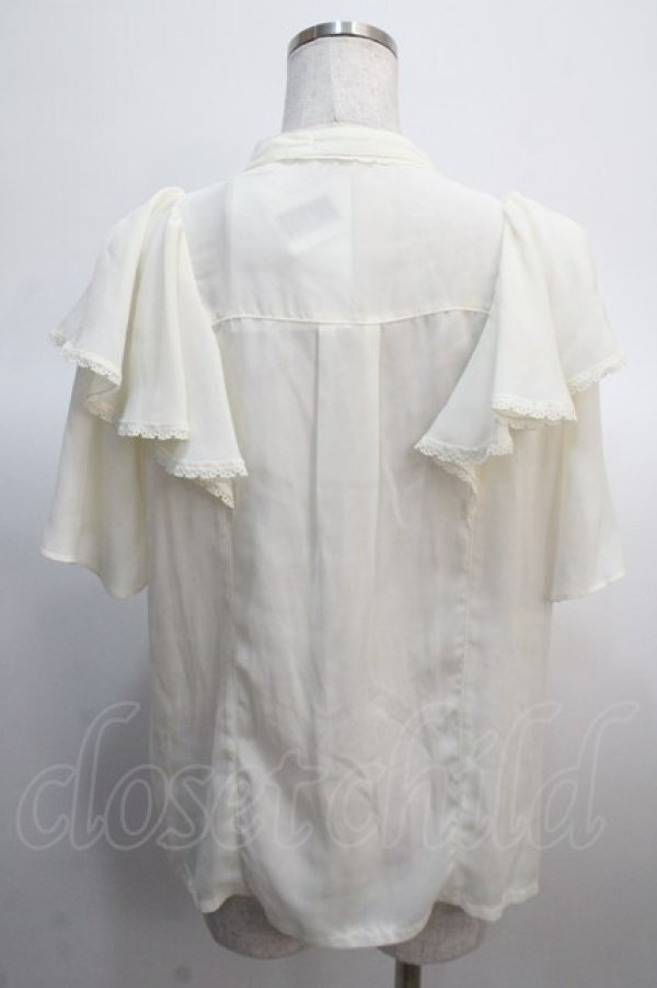 画像2: axes femme / ミックスフルーツ刺繍ブラウス  キナリ Y-25-04-21-032-AX-BL-SZ-ZY (2)