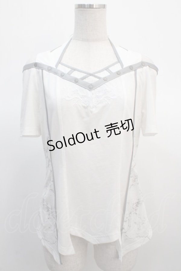 画像1: Ozz Croce / 刺繍入り肩開きトップス  オフ白 Y-25-04-21-045-OO-TO-SZ-ZY (1)