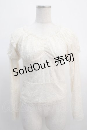 画像: seemi.by NICE CLAUP / レーストップス  アイボリー Y-25-04-21-046-LO-TO-SZ-ZY