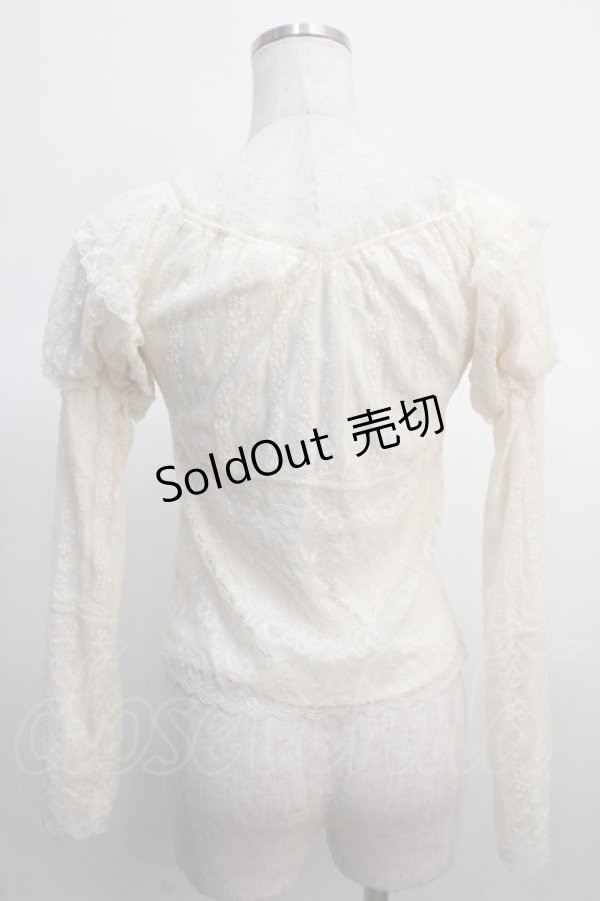 画像2: seemi.by NICE CLAUP / レーストップス  アイボリー Y-25-04-21-046-LO-TO-SZ-ZY (2)