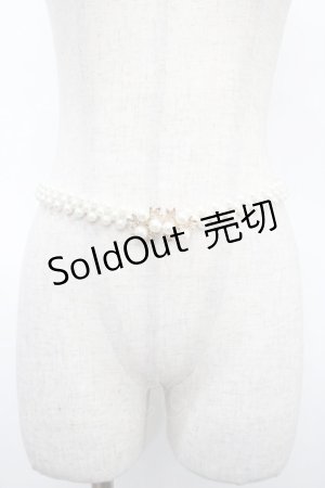 画像: axes femme / スノークリスタルパールベルト  シルバー Y-25-04-23-001-AX-ZA-SZ-ZY