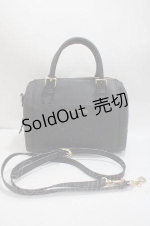 画像: Maison de FLEUR / モノグラムポケットボストンショルダーバッグ F ブラック Y-25-04-23-005-LO-BG-SZ-ZY