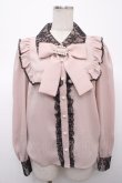 画像1: Ank Rouge / ヨークフリル配色ブラウス M ピンク Y-25-04-23-056-CA-BL-SZ-ZY (1)