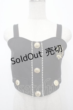画像: Ank Rouge / エンブレムビスチェ M 黒 Y-25-04-23-061-CA-TO-SZ-ZY
