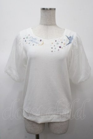 画像: axes femme / ピーター・パン/刺繍トップス  白 Y-25-04-23-065-AX-TO-SZ-ZY