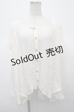 画像: axes femme / レース切り替えドルマンブラウス M 生成り Y-25-04-23-067-AX-BL-SZ-ZY
