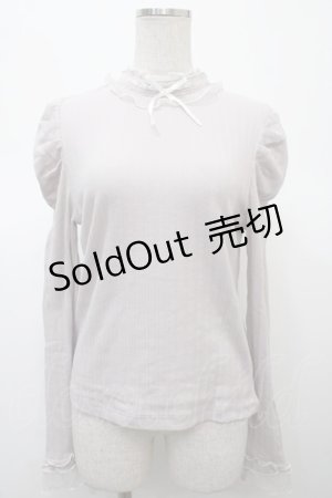 画像: axes femme / バルーンスリーブカットソー  ラベンダー Y-25-04-23-077-AX-TO-SZ-ZY