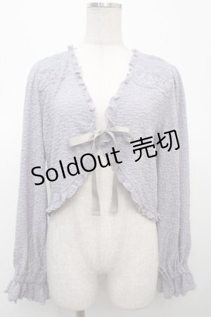 画像: axes femme / ぽこぽこおはな生地ボレロ F ラベンダー Y-25-04-23-079-AX-TO-SZ-ZY