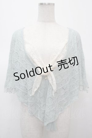 画像: axes femme / レース重ねケープトッパーカーディガン  ミント Y-25-04-23-081-AX-TO-SZ-ZY