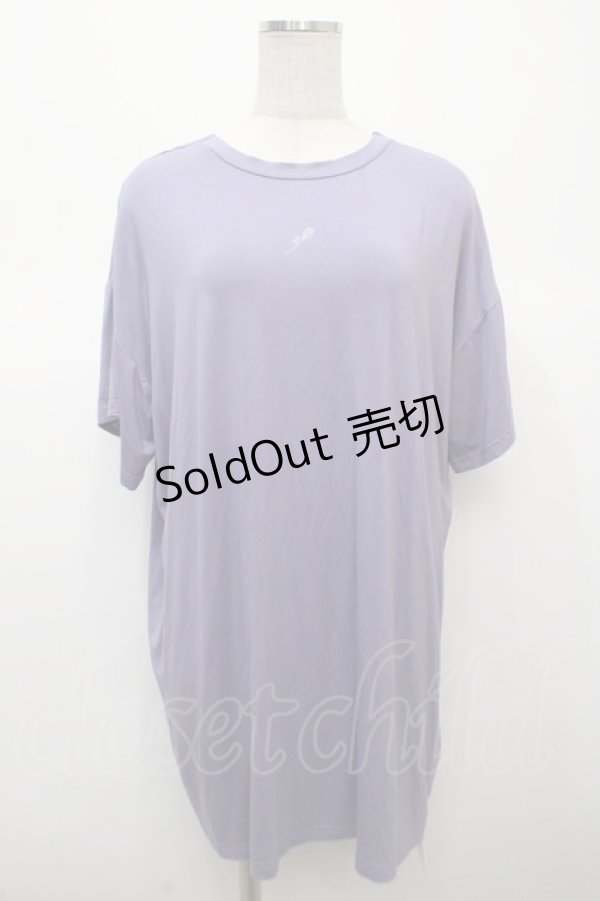 画像1: axes femme POETIQUE / レースアップビックTシャツ  ラベンダー Y-25-04-23-083-AX-TO-SZ-ZI (1)