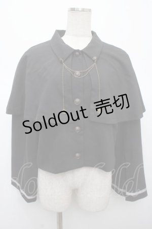 画像: axes femme / チェーン付ケープジャケット F クロ Y-25-04-23-084-AX-TO-SZ-ZY