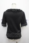 画像2: axes femme / リボン×レース×フリルプルオーバー F 黒 Y-25-04-23-086-AX-TO-SZ-ZY (2)