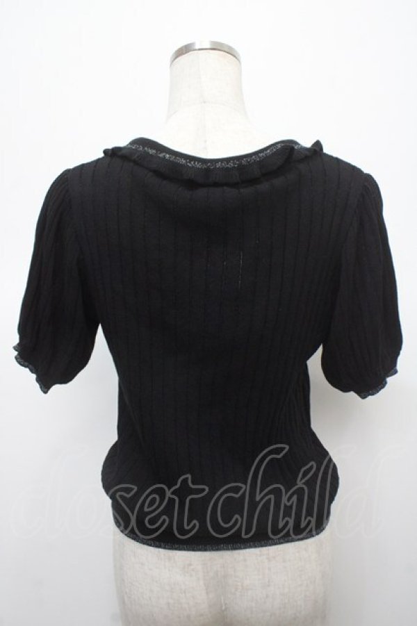 画像2: axes femme POETIQUE / チュッパチャプス ニットポロ M 黒 Y-25-04-23-088-AX-TO-SZ-ZY (2)