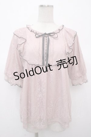画像: axes femme / バイカラーレーストップス F ピンク Y-25-04-23-089-AX-TO-SZ-ZY