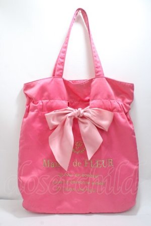 画像: Maison de FLEUR / リボントートバッグ  ピンク Y-25-04-23-008-LO-BG-SZ-ZY