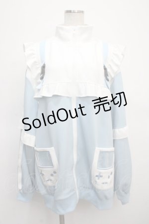 画像: ACDC RAG / GAME OVERフリルジャケット  サックス Y-25-04-23-099-PU-CO-SZ-ZY