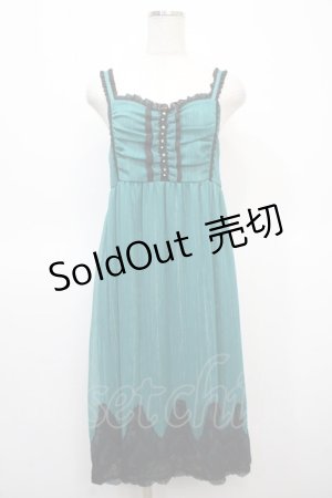 画像: axes femme / シフォンワンピース  グリーン Y-25-04-23-106-AX-OP-SZ-ZI