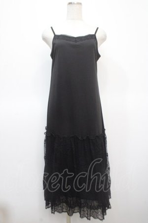 画像: axes femme / レース使いペチワンピース M 黒 Y-25-04-23-110-AX-OP-SZ-ZY
