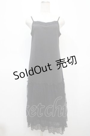 画像: axes femme / レース使いペチワンピース M 黒 Y-25-04-23-110-AX-OP-SZ-ZI