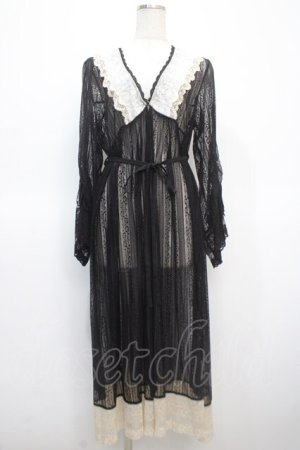 画像: axes femme / リュクスレースガウン F 黒 Y-25-04-23-111-AX-TO-SZ-ZY