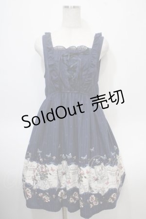 画像: axes femme / クラシックパネル柄ワンピース M 紺 Y-25-04-23-117-AX-OP-SZ-ZY