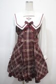 画像1: Amavel / Classical Confection チェックセーラーワンピース F ボルドー Y-25-04-23-129-CA-OP-SZ-ZY (1)