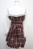画像2: Amavel / Classical Confection チェックセーラーワンピース F ボルドー Y-25-04-23-129-CA-OP-SZ-ZY (2)
