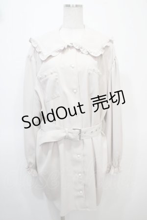画像: Ank Rouge / セーラーBigシャツチュニック M ベージュ Y-25-04-23-130-CA-OP-SZ-ZY