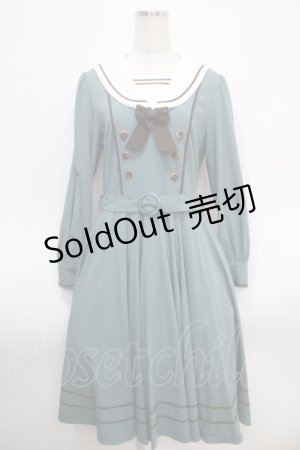 画像: Innocent World / アビーワンピース L ブルーグリーン×ショコラ Y-25-04-23-135-IW-OP-SZ-ZY