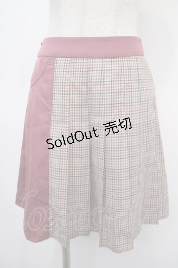 画像1: axes femme POETIQUE / 切替スカート  ピンク Y-25-04-23-139-AX-SK-SZ-ZT152 (1)