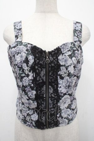 画像: axes femme / フルールPTジップ付ビスチェ F 黒 Y-25-04-23-012-AX-TO-SZ-ZY