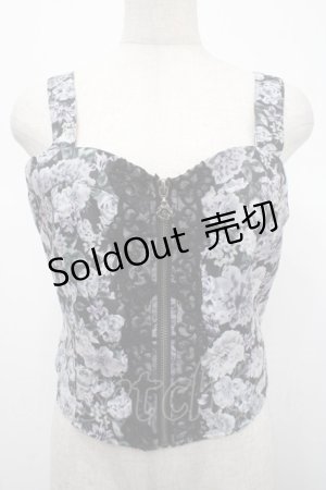 画像: axes femme / フルールPTジップ付ビスチェ F 黒 Y-25-04-23-012-AX-TO-SZ-ZY